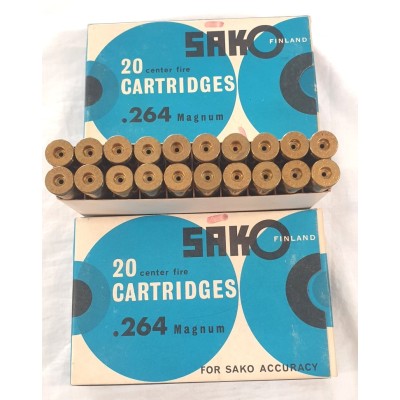Bossoli SAKO 264 Winchester Magnum usati 1° sparo disinnescati conf.20 pz.