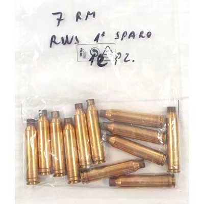 Bossoli RWS 7 mm Magnum usati 1° sparo conf.12 pz.